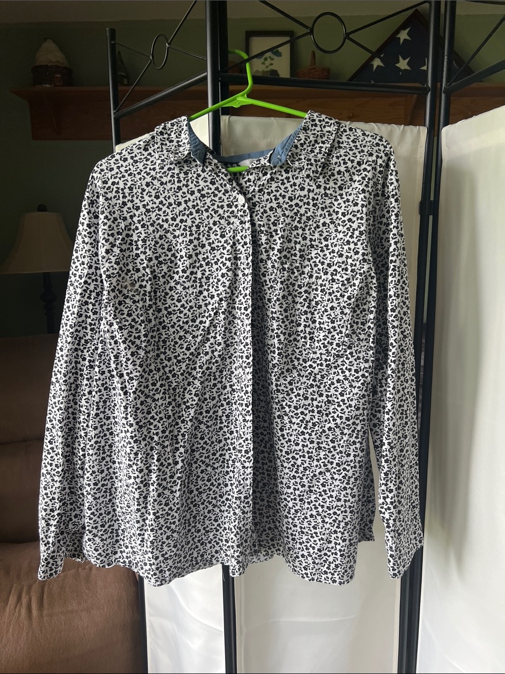 Croft and Barrow 3x Black & White Printed Button-Up Shirt